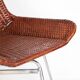Suite de 4 chaises en rotin et chrome