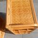 Pair of vintage bedside tables in rattan and caning – bohemian chic style