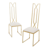 Pair of brass chairs Alain Delon for Jean Charles 1970