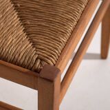 Chaise en bois et rotin, c.1920
