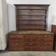 Wall dresser shelf for rustic wooden collection plates (fir and oak)