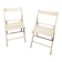 Paire de chaises pliantes blanches en bois