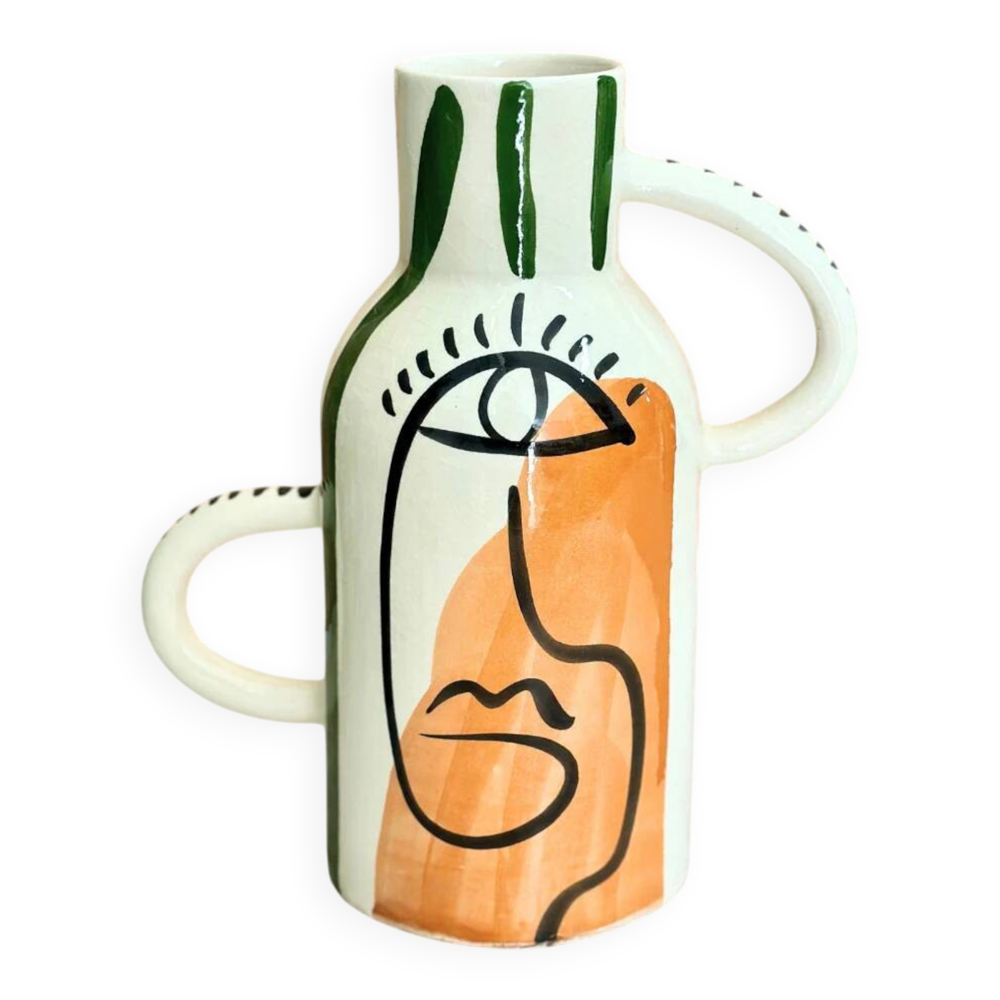 Taboukalt Oudm orange artisanal vase
