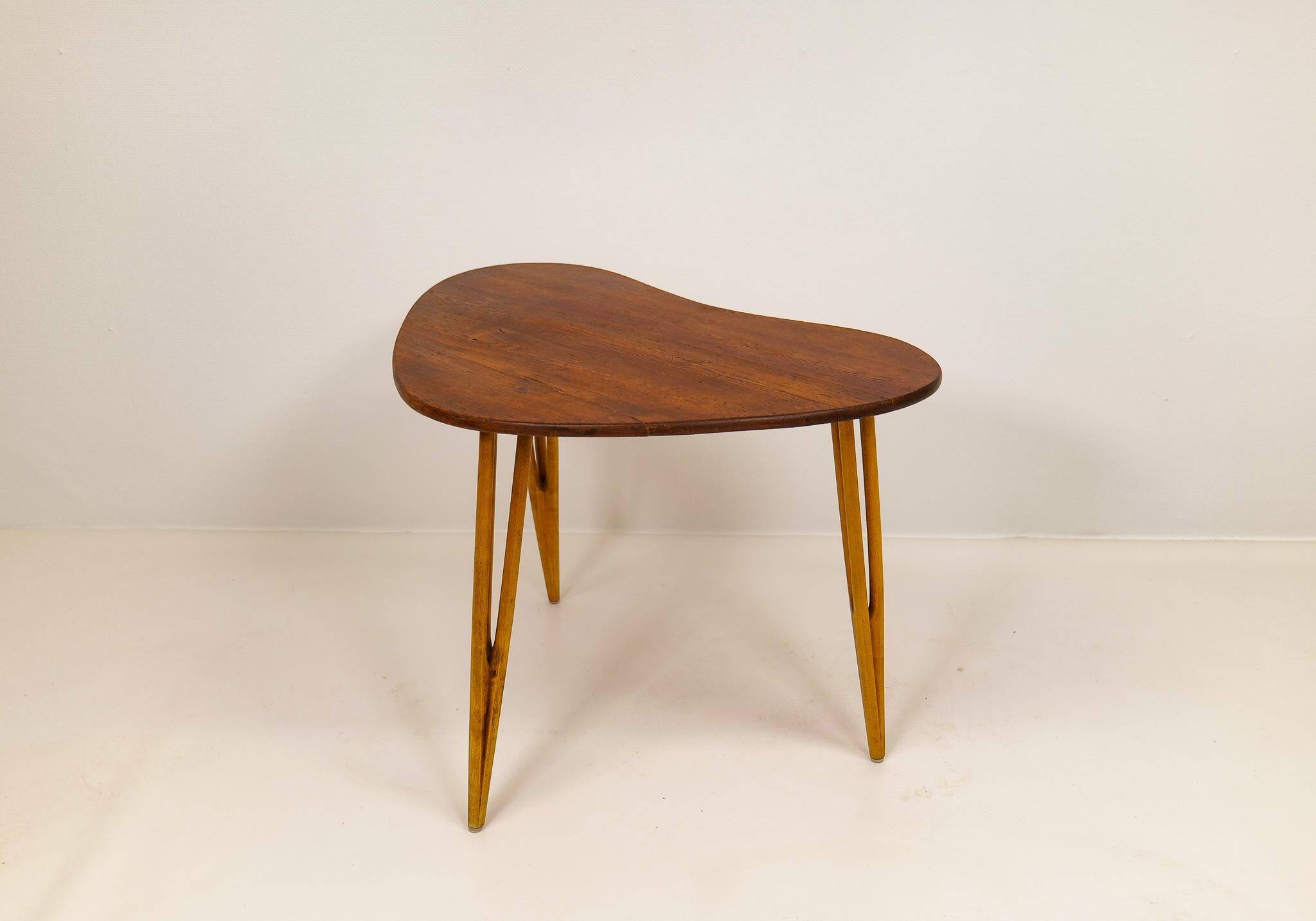 Table basse unique de style suédois moderne par Bo Fjaestad, Suède, années 1950