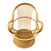 Chaise en bambou des années 50