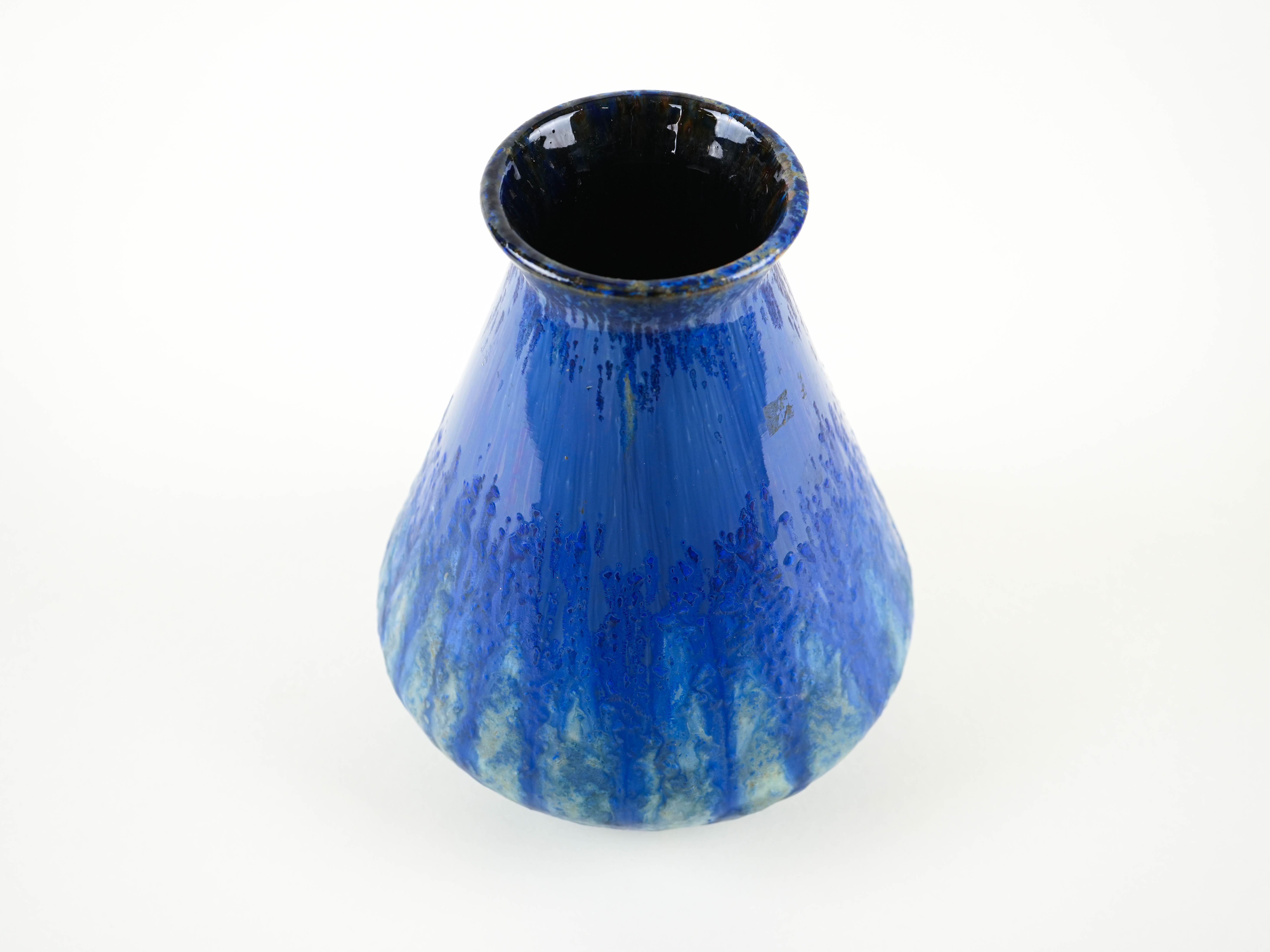Blue ceramic vase, Danish design, 1960s, made in Denmark