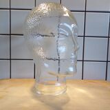 Vintage Clear Glass Hat Head