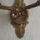 French Antique Bronze Empire Double Wall Sconce with Fan & Swan Detail 5239