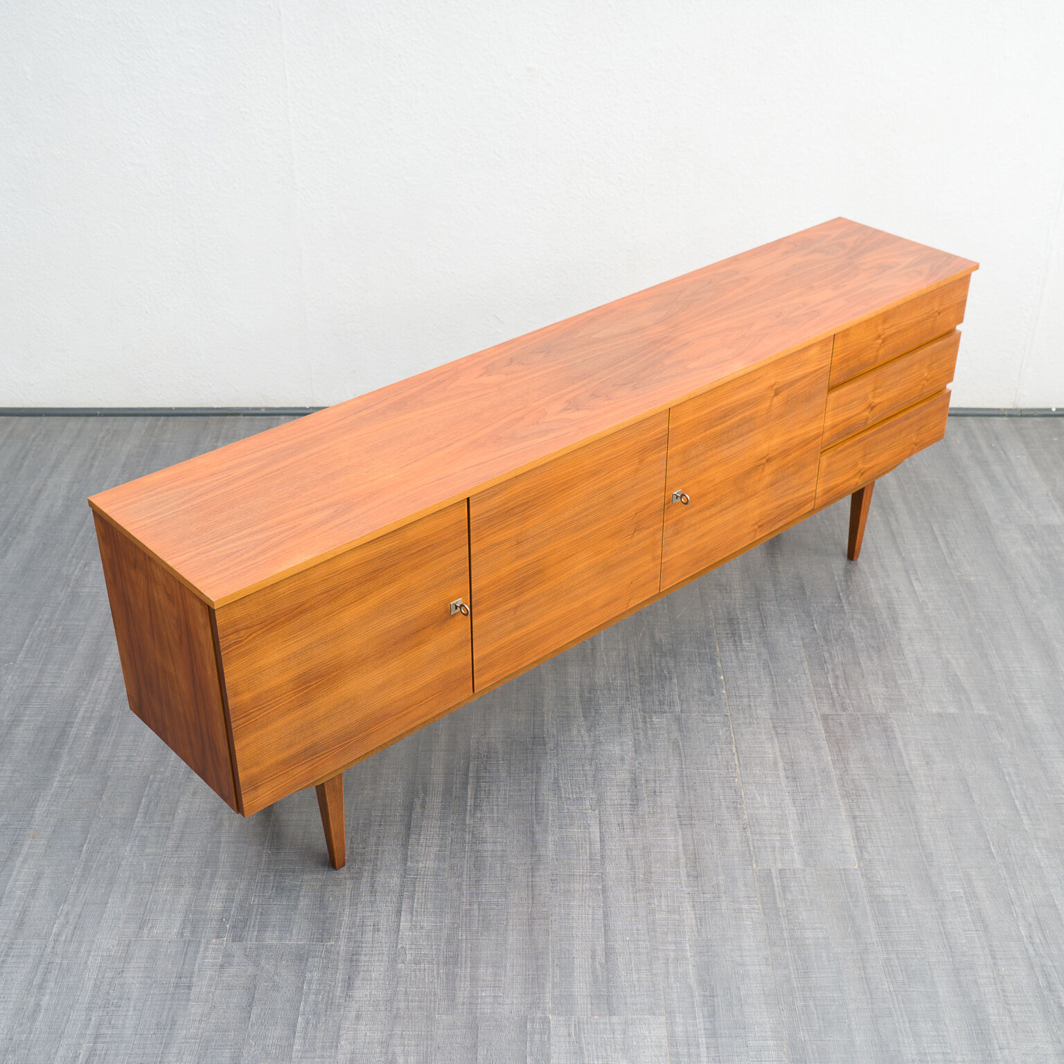60s walnut sideboard, restored, 200cm