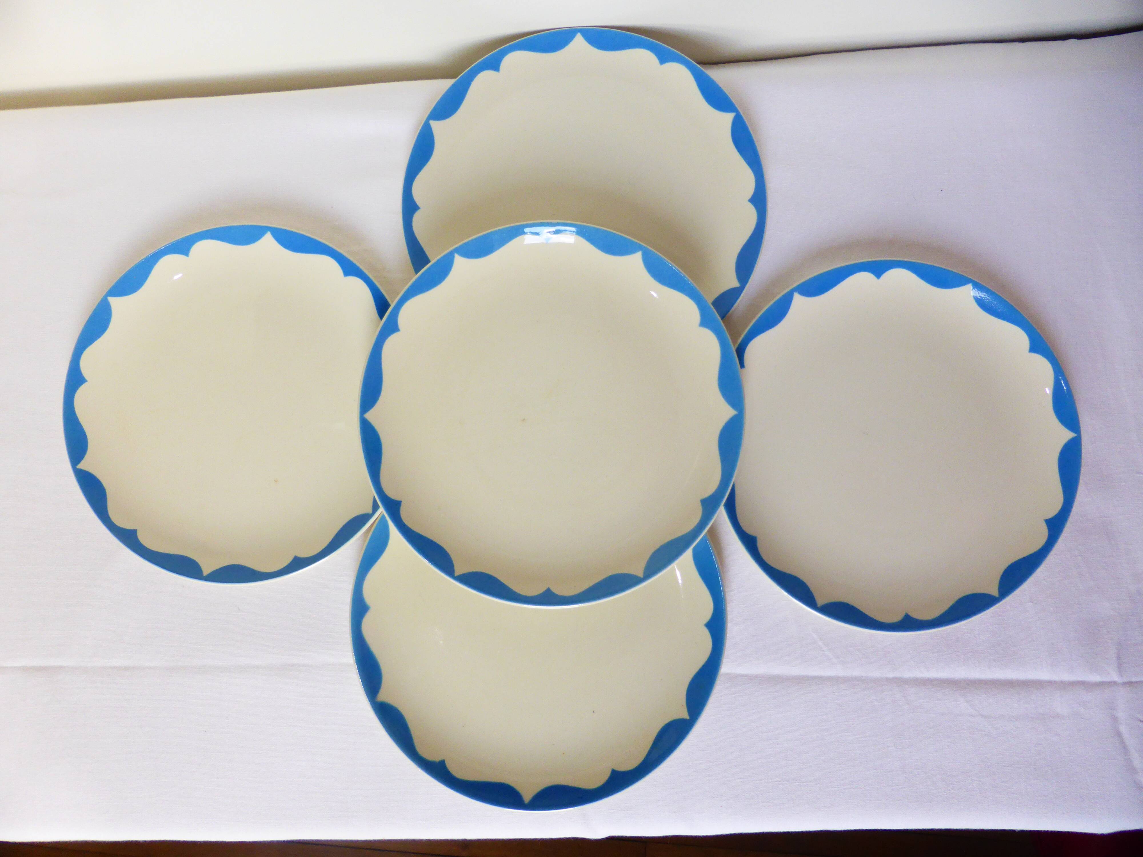 5 dessert plates from Gien model Catherine 220552