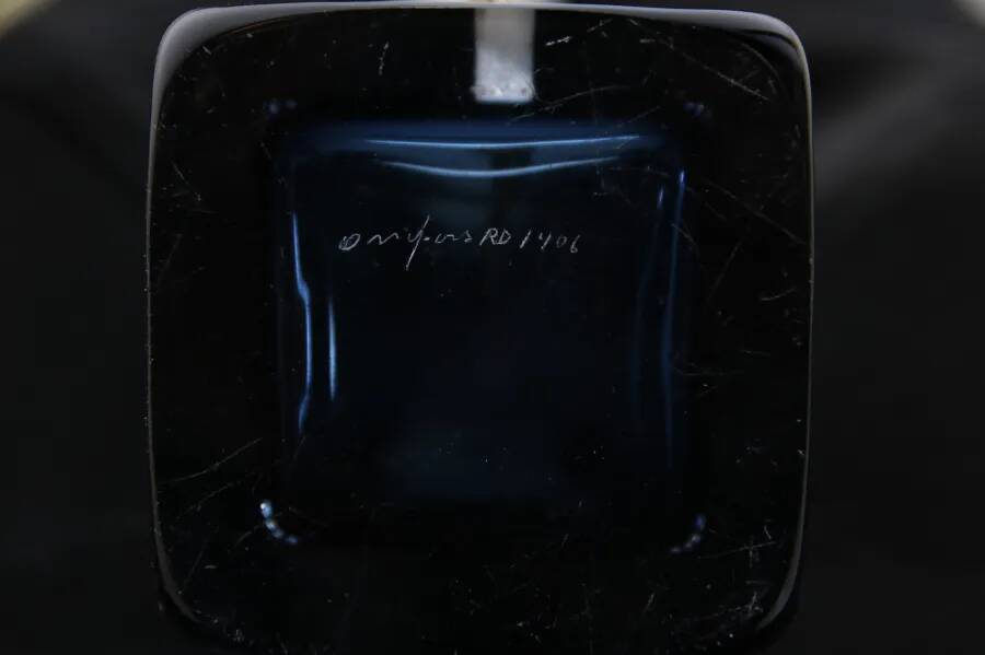 Blue crystal table lamp by Carl Fagerlund for Orrefors model RD1406