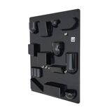 Wall organiser plateau Uten.Silo black by Dorothee Maurer Becker for Design M, 1960s