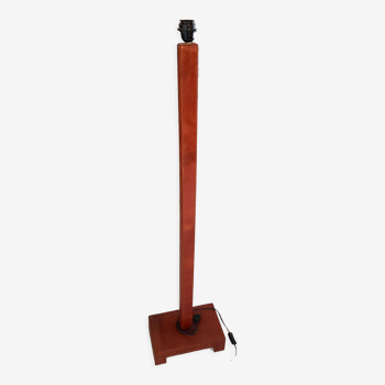 Leather floor lamp