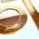 Trio de miroirs en laiton vintage