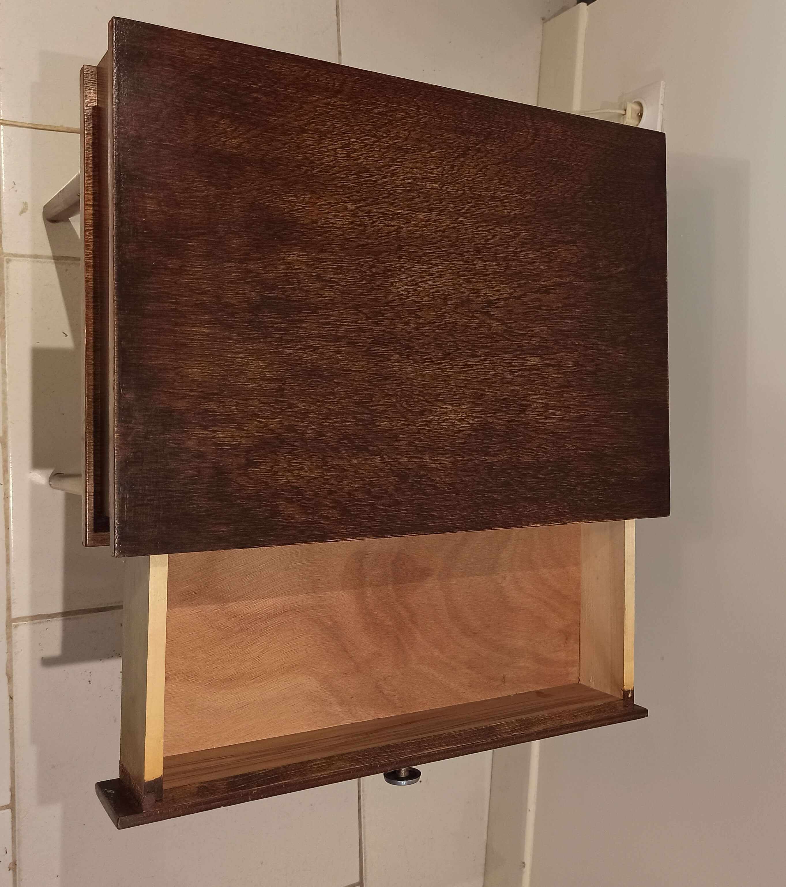 Bedside vintage nightstand compass legs drawer Stella