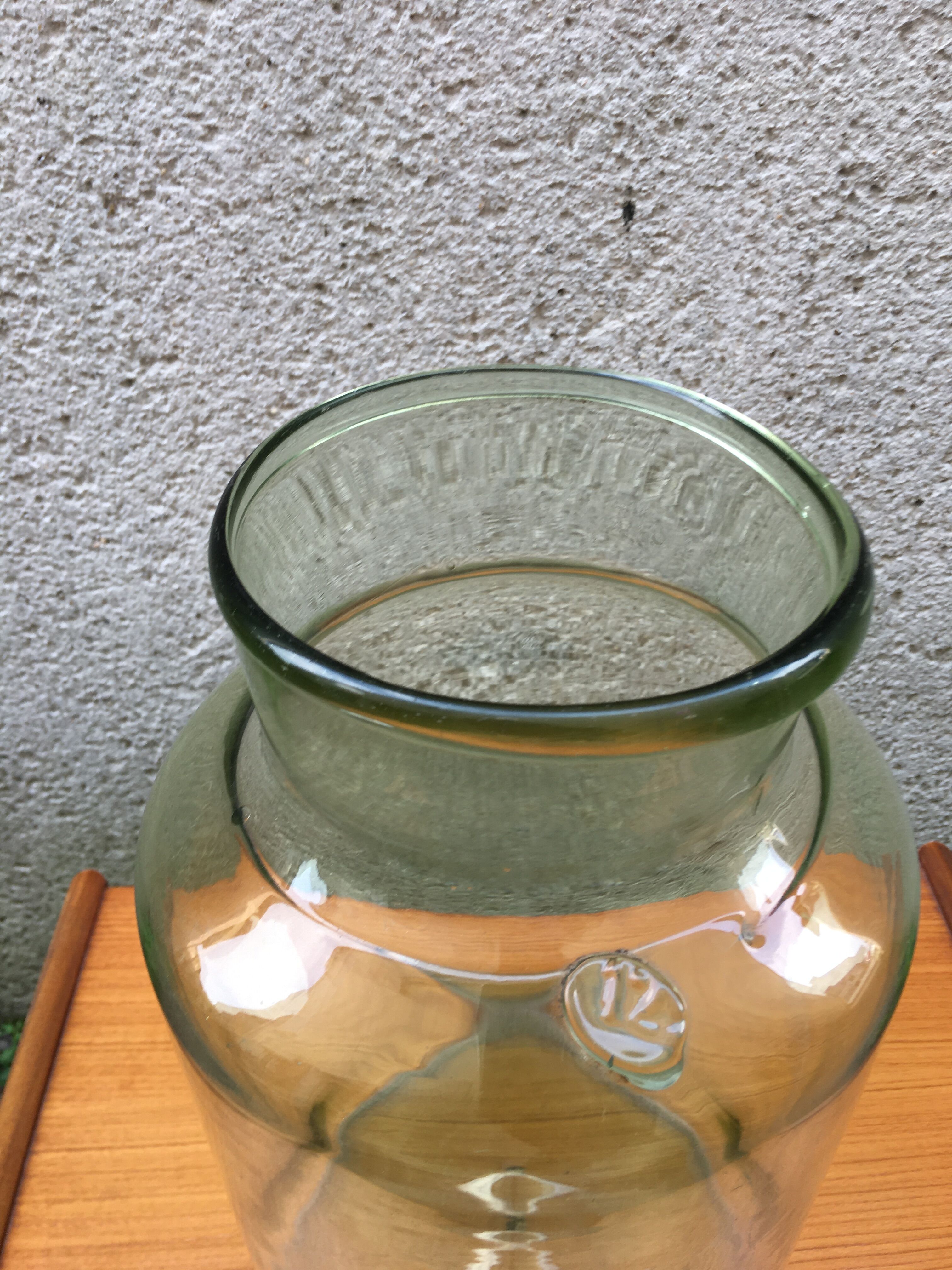 Large blown glass jar 12L