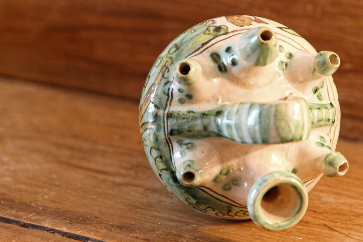 Glazed terracotta jug