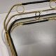 60s serving dish mirror and gold metal