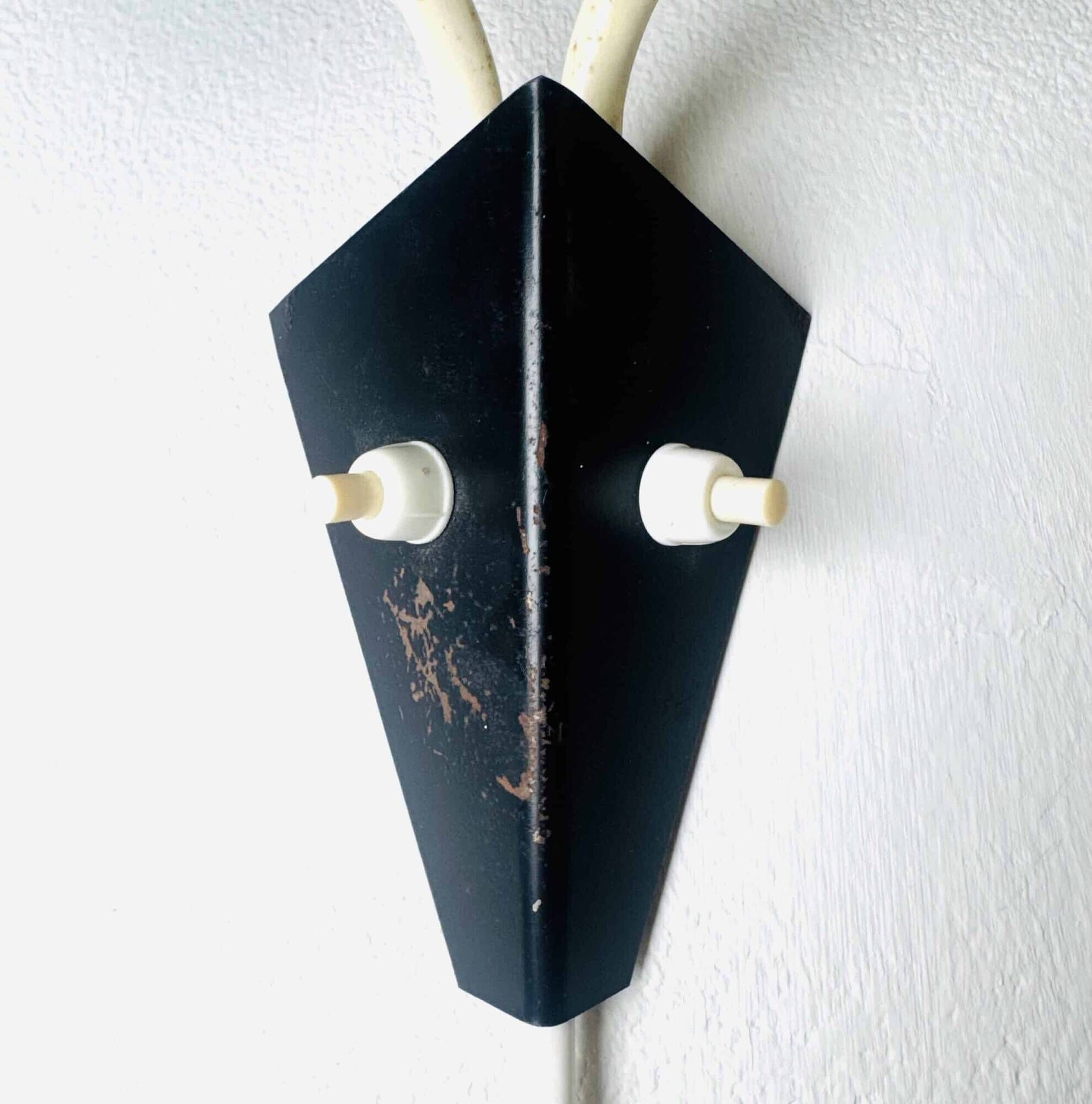 Double Cone Wall Lamp By J.J.M. Hoogervorst For Anvia Nederland, The Netherlands Early 1950S