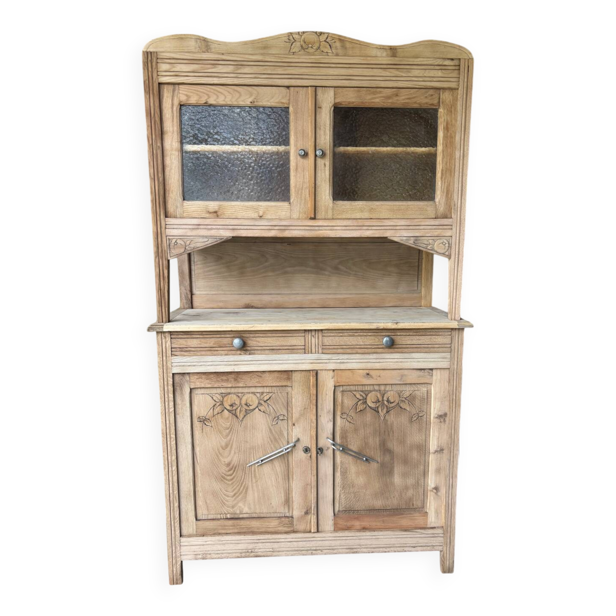Antique raw wood dresser