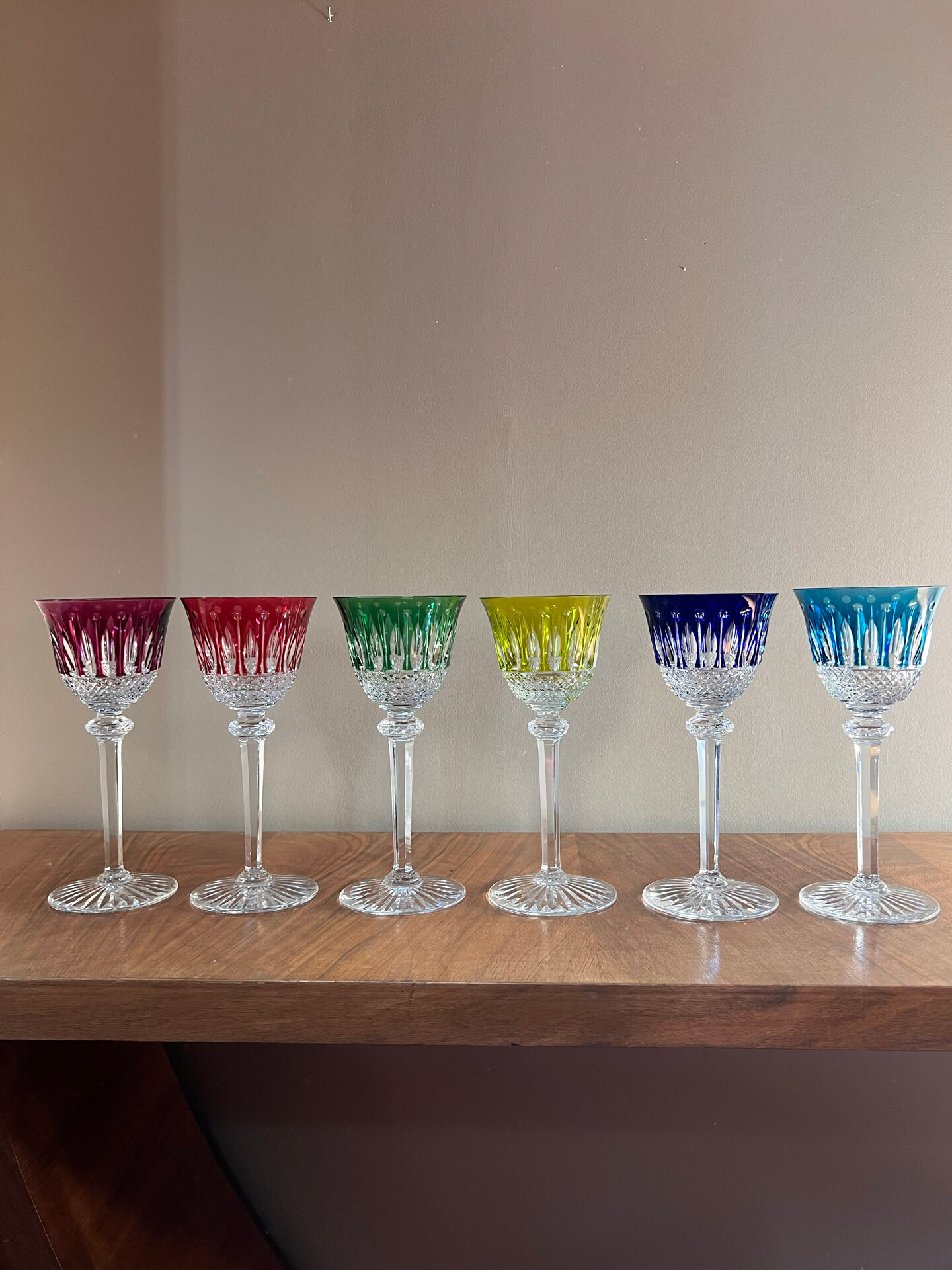 6 verres à vin en cristal Saint Louis