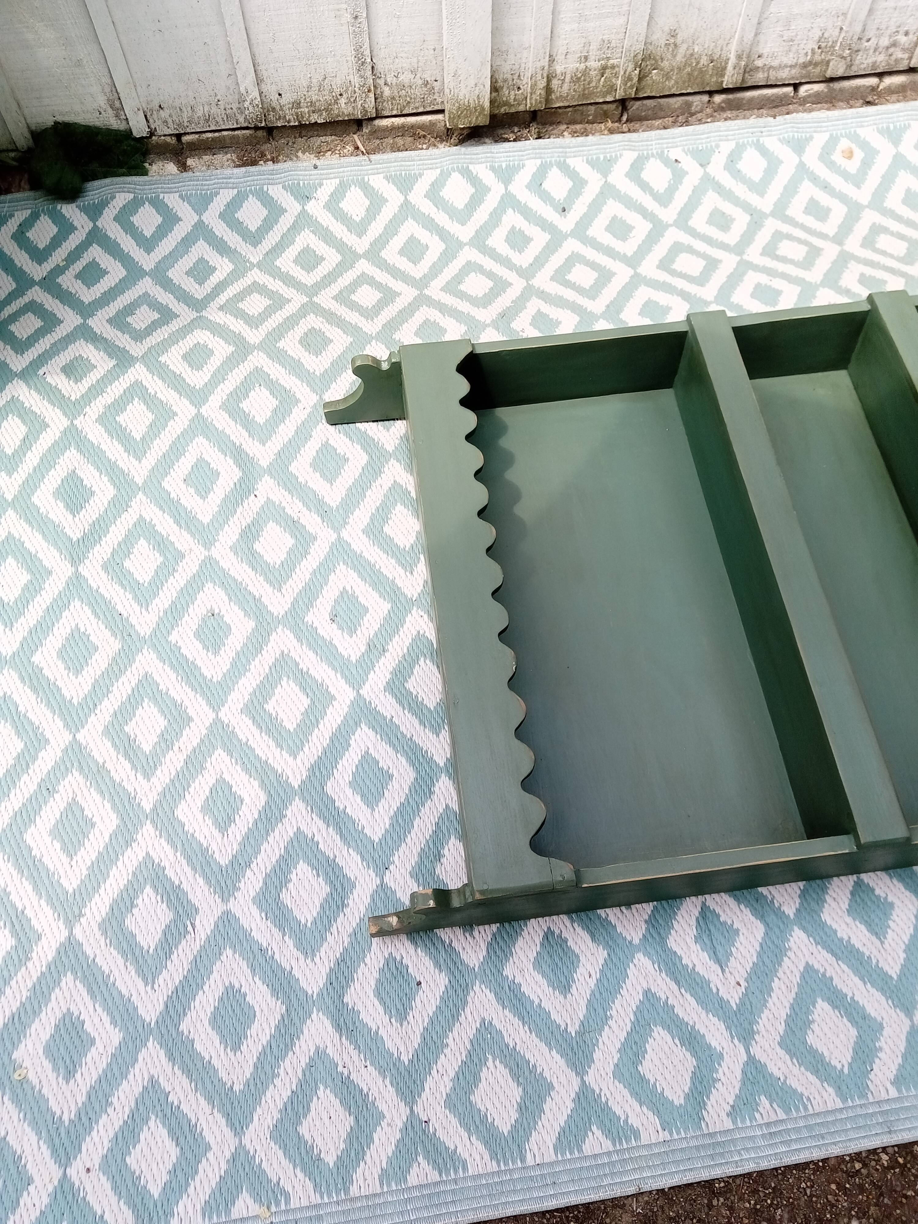 Patinated wooden shelf