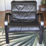 Fauteuil en cuir Polhem par T. Björklund pour Ikea