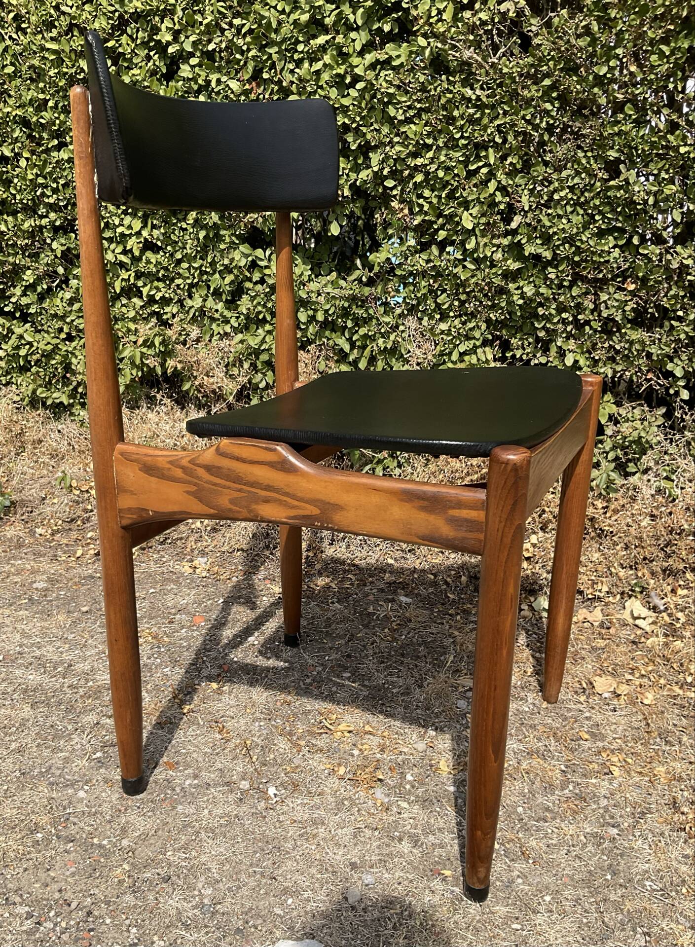 Chaise scandinave des années 60 en palissandre massif 