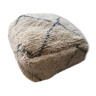 Grey and white berber pouf