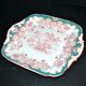 Square porcelain plate Sarreguemines model Minton 215 with Japonese decoration.
