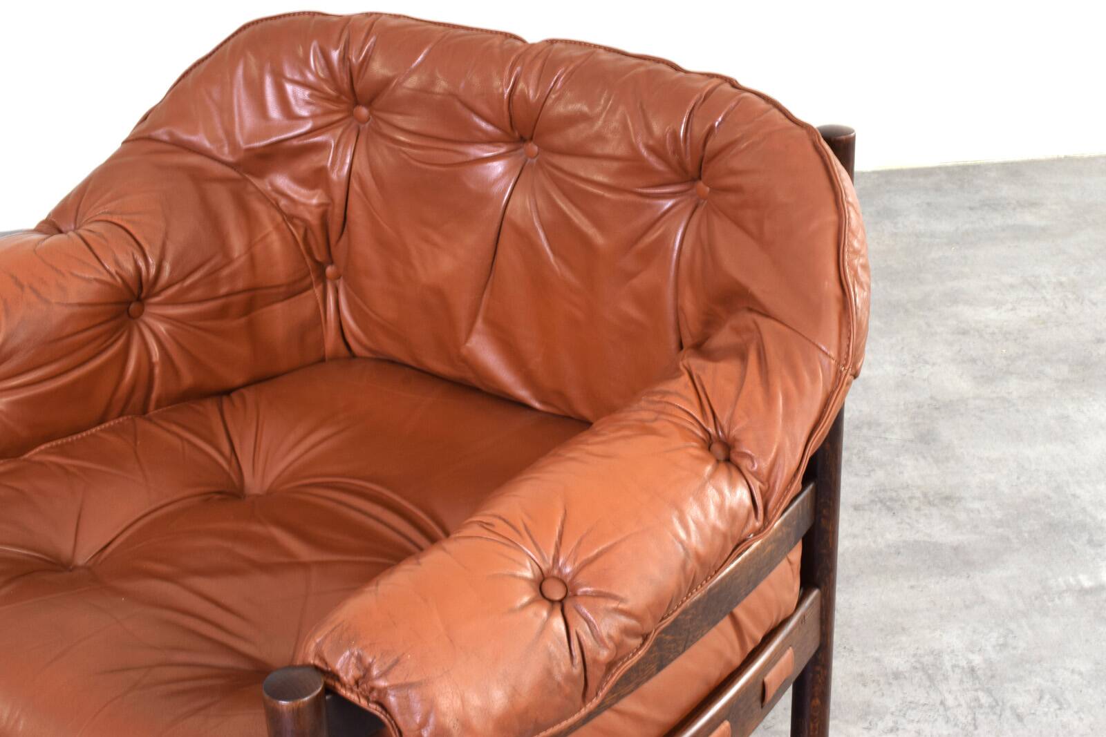 Mid-Century Oak & Leather Armchair by Arne Norell for Coja, 1960s.