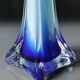 Vase Murano Calla. Forme.florale de Fleur d'Arum. Tons bleus. Haut 41 cm