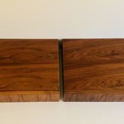 Pair of vintage rosewood veneer shelves, France 60s