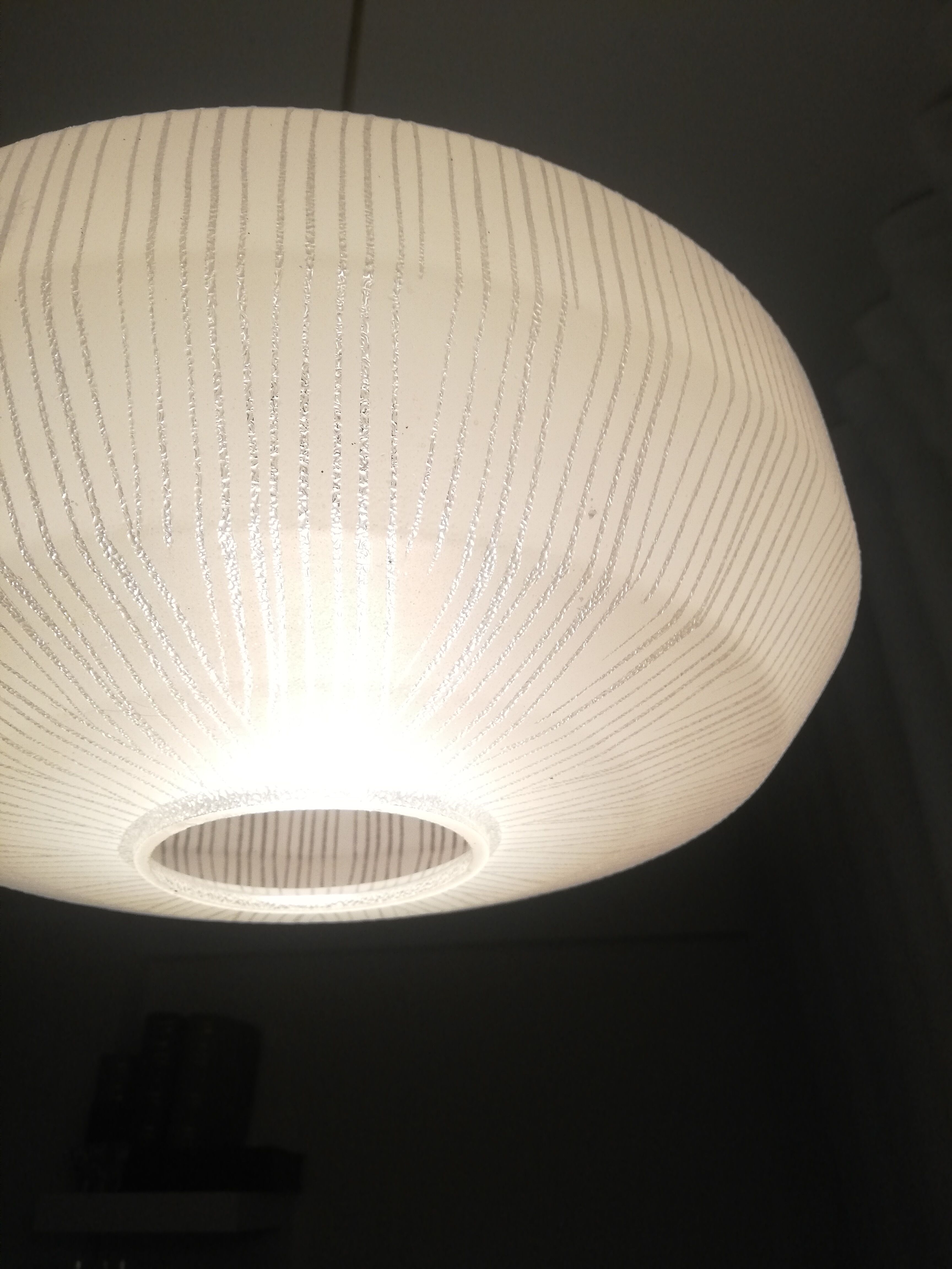 Danish modern mid-century 1950s glass ceiling lamp