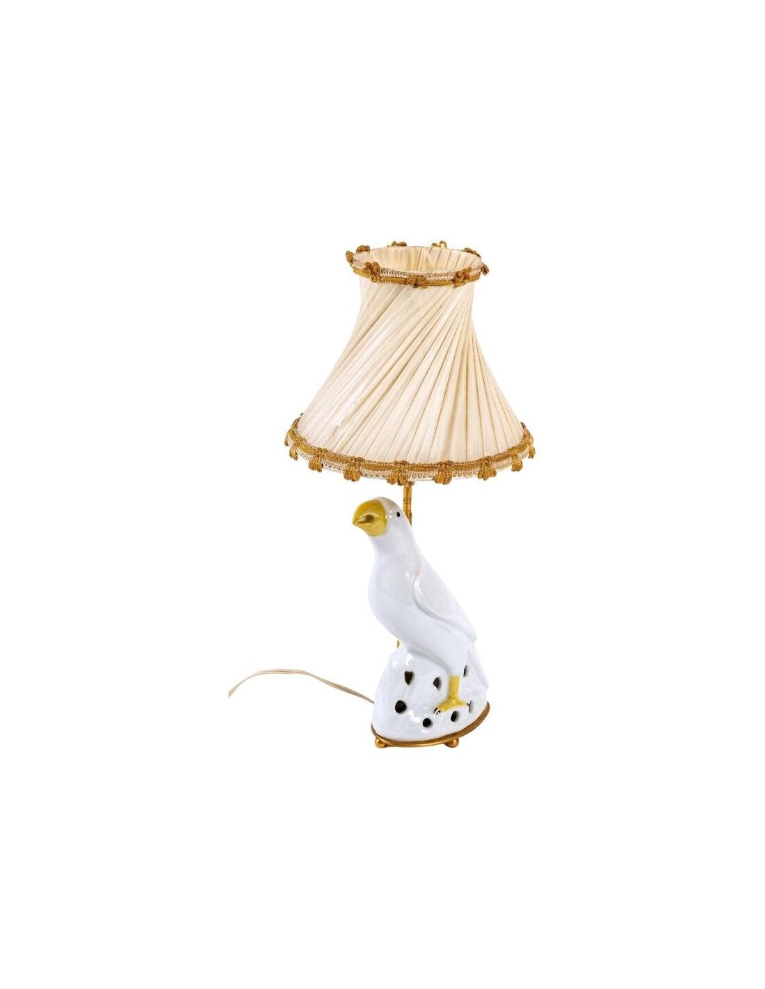 Lamp in bronze and porcelain