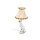 Lamp in bronze and porcelain
