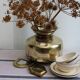 Golden brass vase