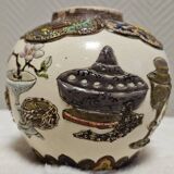 Set of three pieces of Japanese Satsuma-style ceramics.
