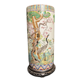 China, Important porcelain scroll vase decorated with cranes and flora, 19th century