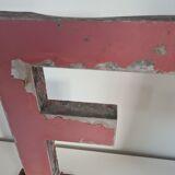 Letter F in vintage iron