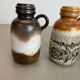 Ensemble de trois vases en poterie de lave grasse des années 1970 « 413-20 » fabriqués par Scheurich, Allemagne