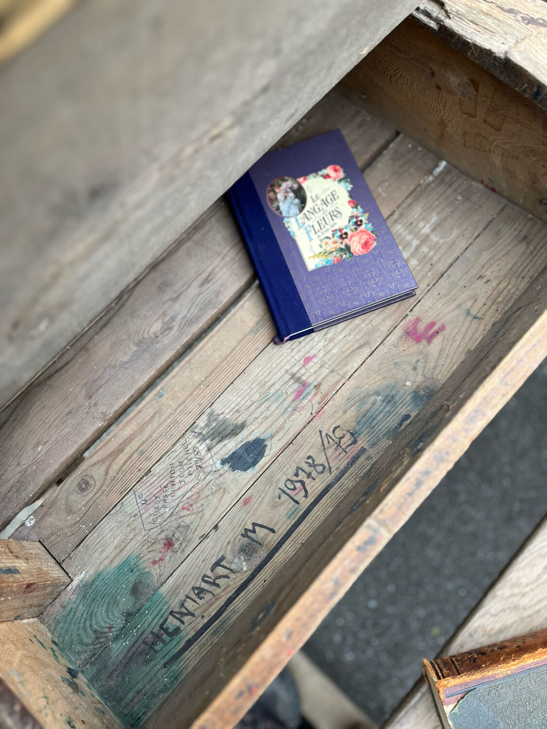Double patinated school desk