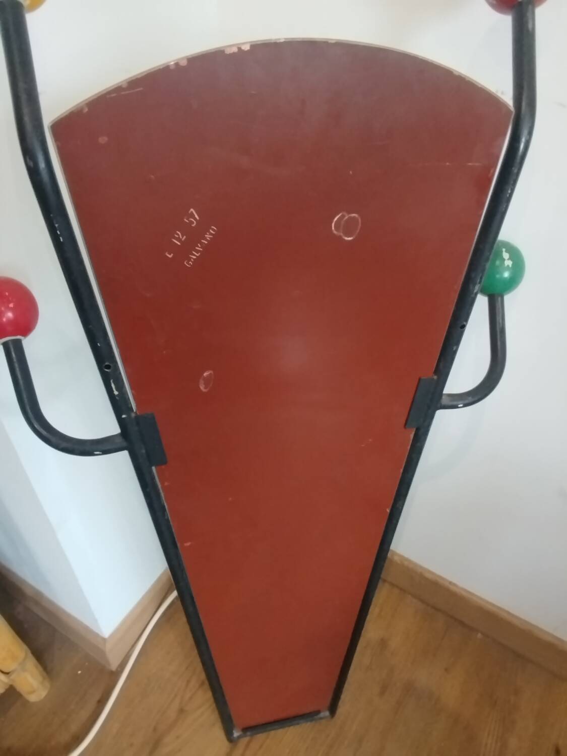 Miroir porte-manteau vintage années 1957