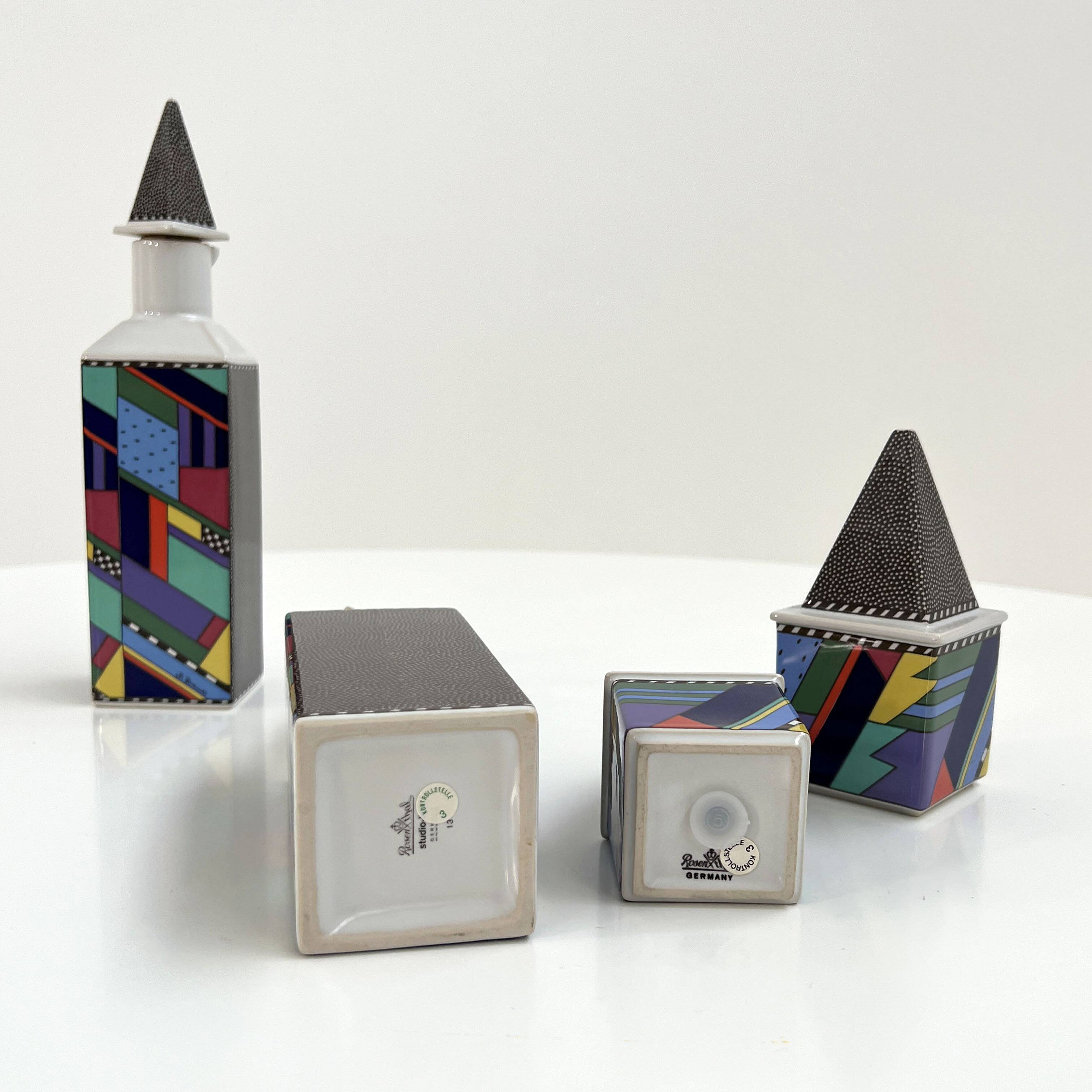 Set Oil/Vinegar Salt/Pepper Metropol by Barbara Brenner for Rosenthal, 90