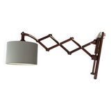 Scandinavian teak accordion lamp 1960