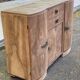 Art Deco vintage sideboard renovated in walnut burl, 1960.