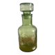Carafe verte en verre bullé vintage