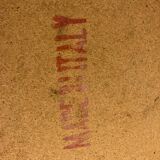 Vintage Italian travertine dining table