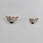 Vintage "flower" wall sconces, glass, France, 1970.
