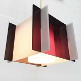 Mid-century space style acrylic cube pendant lamp, 1960s